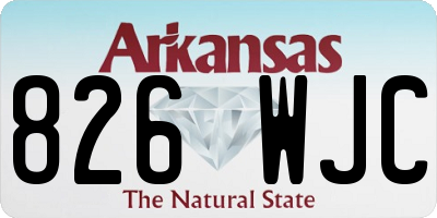 AR license plate 826WJC