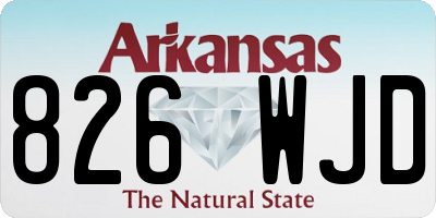 AR license plate 826WJD