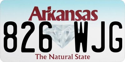AR license plate 826WJG