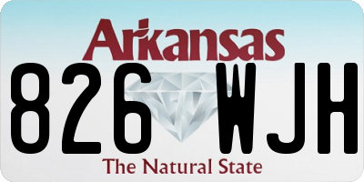 AR license plate 826WJH