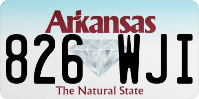 AR license plate 826WJI