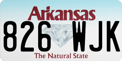 AR license plate 826WJK