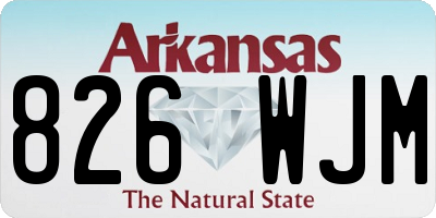AR license plate 826WJM