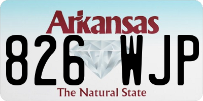 AR license plate 826WJP