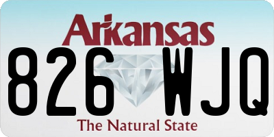 AR license plate 826WJQ