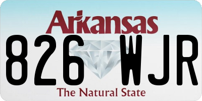 AR license plate 826WJR