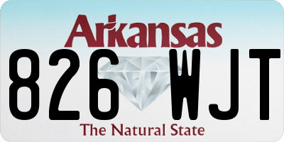 AR license plate 826WJT