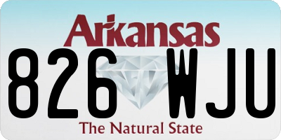 AR license plate 826WJU