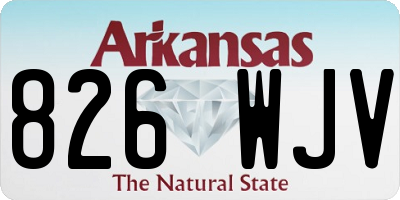 AR license plate 826WJV