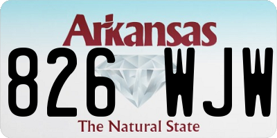 AR license plate 826WJW