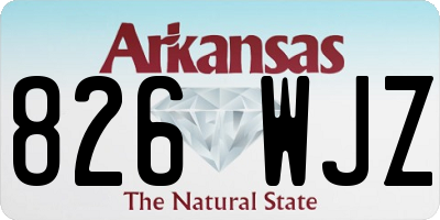 AR license plate 826WJZ