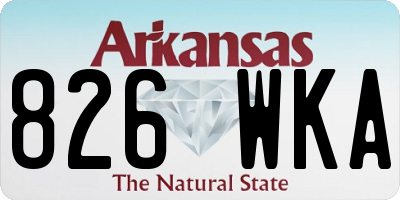 AR license plate 826WKA