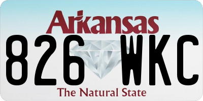 AR license plate 826WKC