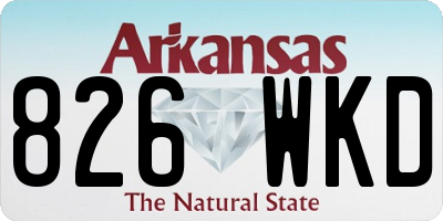 AR license plate 826WKD