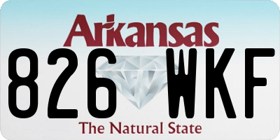 AR license plate 826WKF