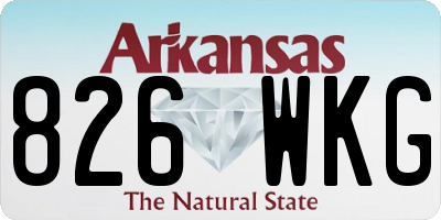 AR license plate 826WKG