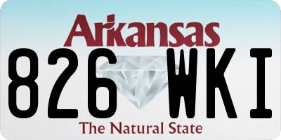 AR license plate 826WKI