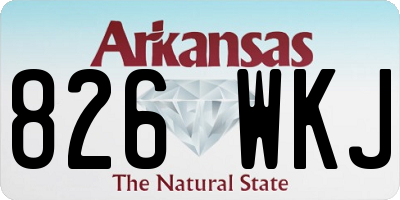 AR license plate 826WKJ
