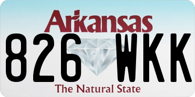 AR license plate 826WKK