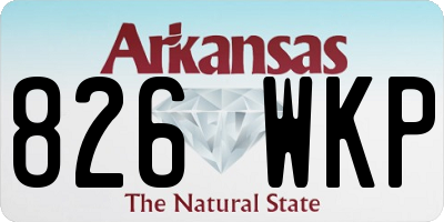 AR license plate 826WKP