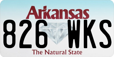 AR license plate 826WKS