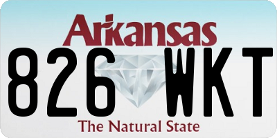 AR license plate 826WKT
