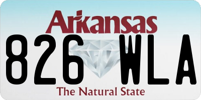 AR license plate 826WLA