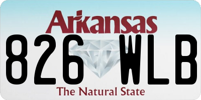 AR license plate 826WLB