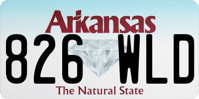 AR license plate 826WLD