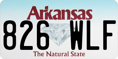 AR license plate 826WLF