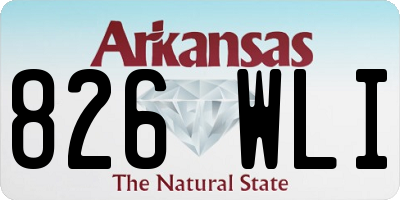 AR license plate 826WLI