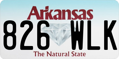 AR license plate 826WLK