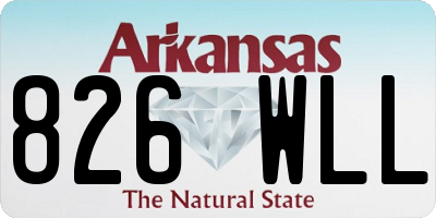 AR license plate 826WLL