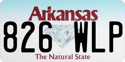 AR license plate 826WLP