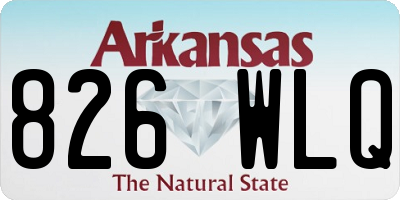 AR license plate 826WLQ