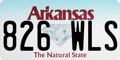 AR license plate 826WLS