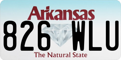 AR license plate 826WLU