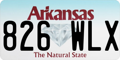 AR license plate 826WLX