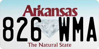 AR license plate 826WMA