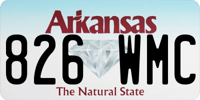 AR license plate 826WMC