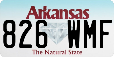 AR license plate 826WMF