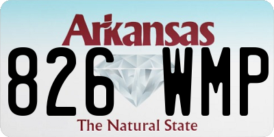 AR license plate 826WMP
