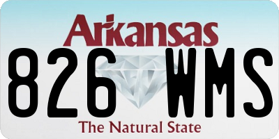 AR license plate 826WMS