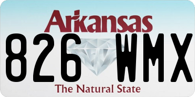 AR license plate 826WMX