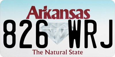 AR license plate 826WRJ