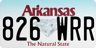 AR license plate 826WRR