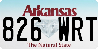 AR license plate 826WRT
