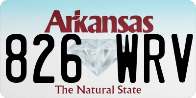 AR license plate 826WRV