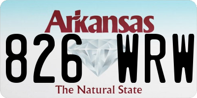 AR license plate 826WRW
