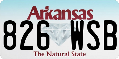 AR license plate 826WSB